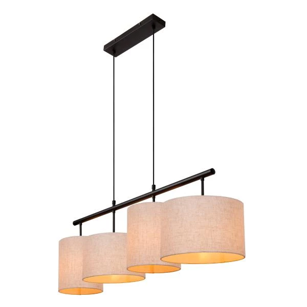 Lucide MAYA - Hanglamp - 4xE27 - Beige - detail 4